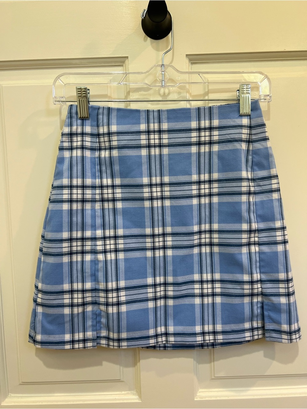 Brandy Melville Blue Plaid Women's Mini Skirt
